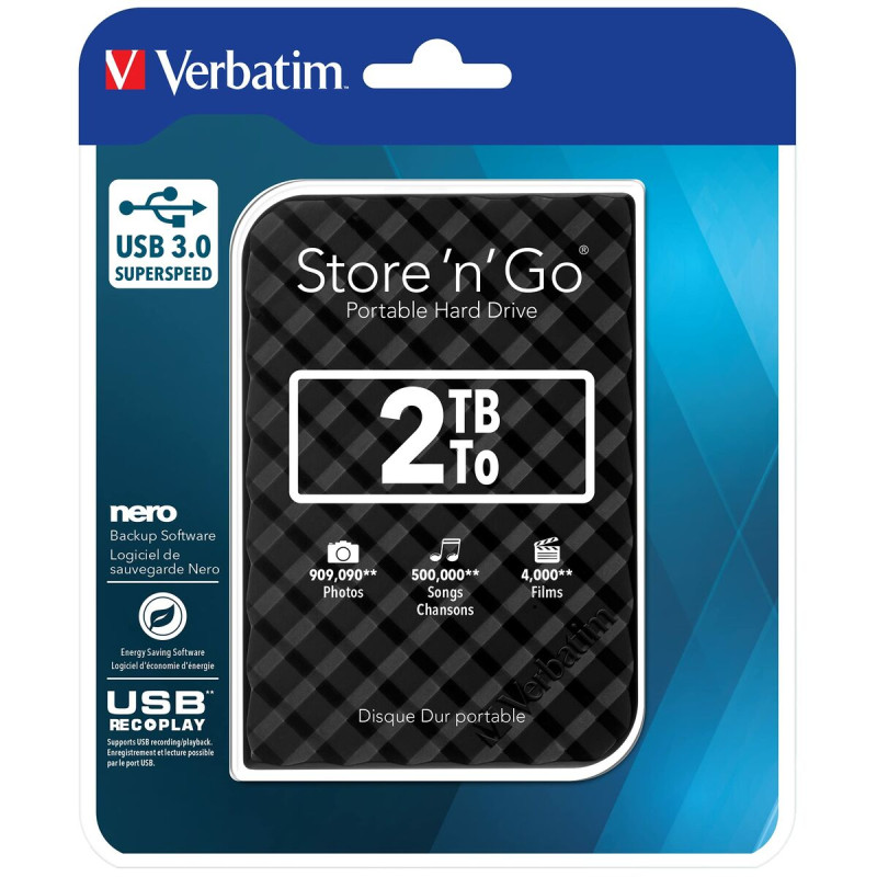 Externe Festplatte Verbatim Store 'n' Go 2 TB SSD 2 TB HDD