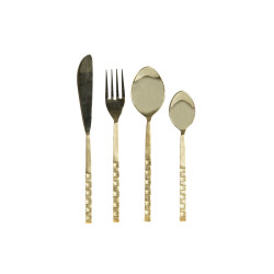 Besteck DKD Home Decor Gold...