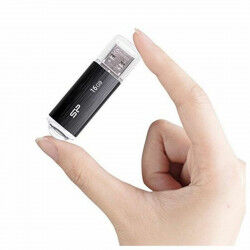 Clé USB Silicon Power SP016GBUF2U02V1K 16 GB USB 2.0 Noir 16 GB